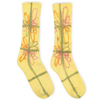 Collina Strada Socks Yellow Flower Check