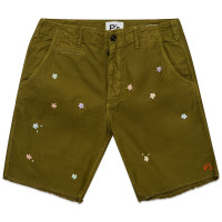 PRESIDENT'S Bermuda Stanley P'S Back Satin Hand Embroid.flower Olive