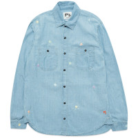 PRESIDENT'S Kansas P'S Chambray Hand Embroidery Flower Oldwash DENIM
