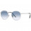 Ray Ban NEW Round SILVER/CLEAR GRADIENT BLUE