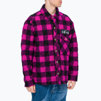 PHIPPS Quilted Flannel Overshirt fuchsia