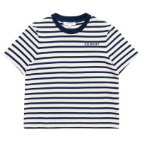 Sporty & Rich SR Sport Breton T Shirt WHITE/NAVY