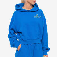 Sporty & Rich S Club Cropped Hoodie ROYAL BLUE