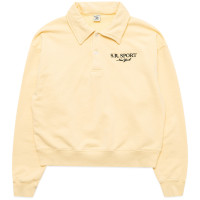 Sporty & Rich SR Sport Embroidered Polo Almond/Black