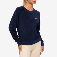 Sporty & Rich NEW York Tennis Club Raglan Terry Crewneck NAVY/WHITE