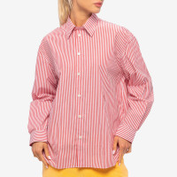 Sporty & Rich SRC Oversized Shirt Cerise Striped
