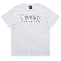 Thrasher Outlined T-shirt Grey/White