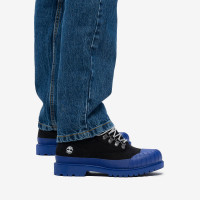 Timberland TBL Heritage Hiker Rubber TOE Boot WP BLACK NUBUCK W BLU