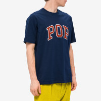 Pop Trading Company Arch T-shirt NAVY/FIRED BRICK