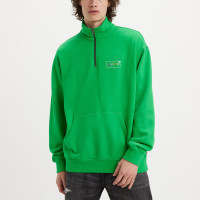 Levi's® Relaxed FIT Graphic 1/4 ZIP Sweatshirt BRIGHT GREEN