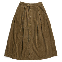 Engineered Garments Tuck Skirt Khaki Cotton 4.5W Corduroy