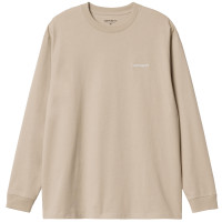 Carhartt WIP L/S Script Embroidery T-shirt WALL / WHITE