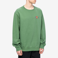 Dickies Chest Logo Fleece Crew DARK IVY