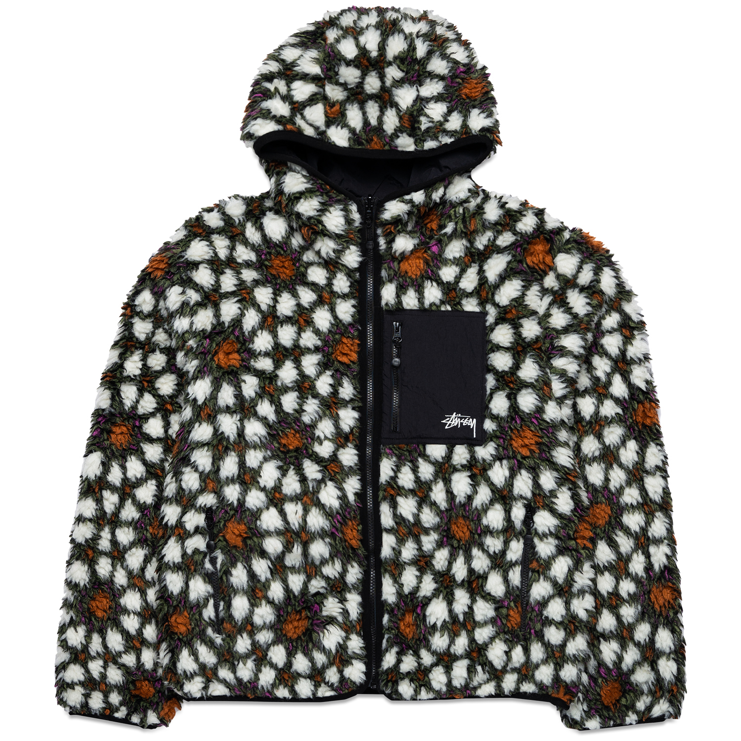 Куртка городская Stussy Pattern Sherpa Jacket FW23 купить в
