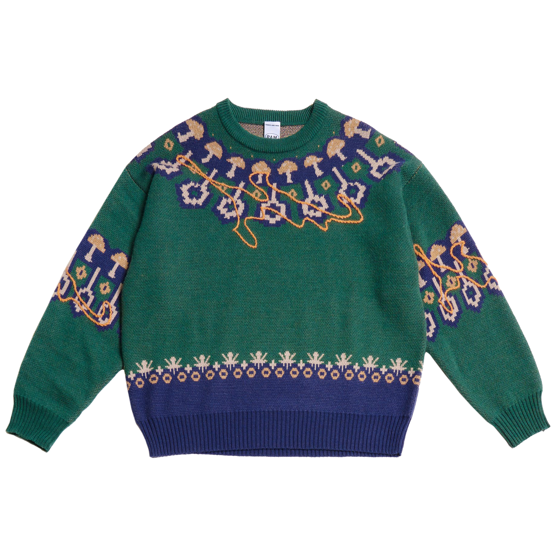 green fairisle jumper